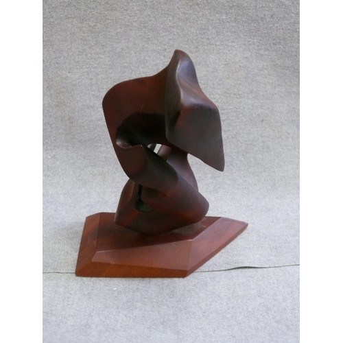 99 - A LOVELY SCULPTURE STAMPED  WITH 'MADE FROM GENUINE BARBADOS MAHOGANY'