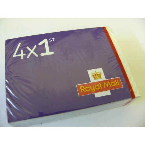 41 - SEALED PACK OF 50 BOOKS OF 4 X 1ST CLASS STAMPS (200 IN TOTAL). RETAIL £270 GUARANTEED GENUINE