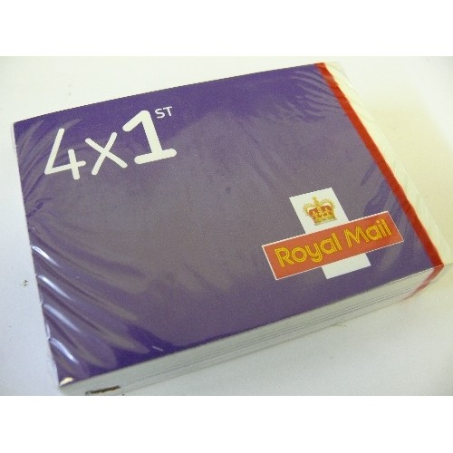 42 - SEALED PACK OF 50 BOOKS OF 4 X 1ST CLASS STAMPS (200 IN TOTAL). RETAIL £270 GUARANTEED GENUINE