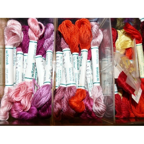 237 - A BOX OF HAND DYED SILK THREADS