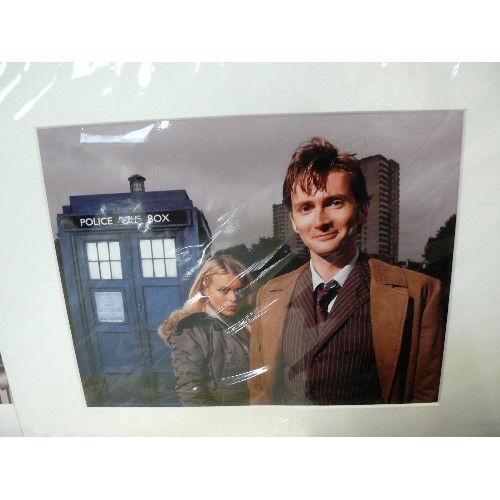 132 - A SELECTION OF DOCTOR WHO PRINTS FEATURING DAVID TENNANT, CHRISTOPHER ECCLESTON, ROSE, DALEK AND THE... 