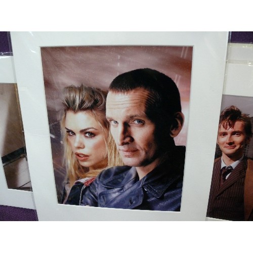 132 - A SELECTION OF DOCTOR WHO PRINTS FEATURING DAVID TENNANT, CHRISTOPHER ECCLESTON, ROSE, DALEK AND THE... 