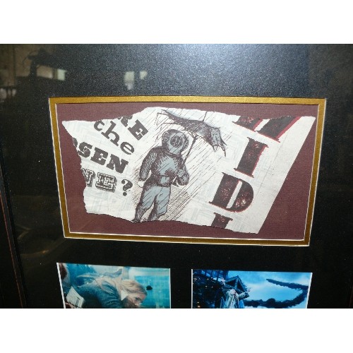 271 - A FRAMED AND GLAZED ORIGINAL PIECE OF 'QUIBBLER' USED IN HARRY POTTER AND THE DEATHLY HALLOWS PART 1