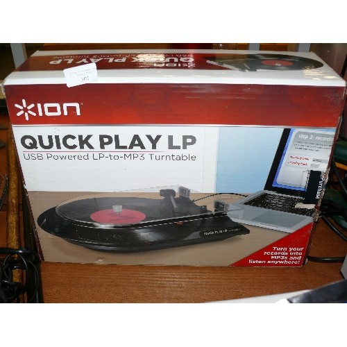 301 - AN IP QUICK PLAY LP USB POWERED LP TO MP3 TURNTABLE