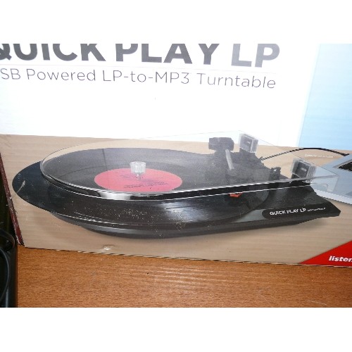 301 - AN IP QUICK PLAY LP USB POWERED LP TO MP3 TURNTABLE