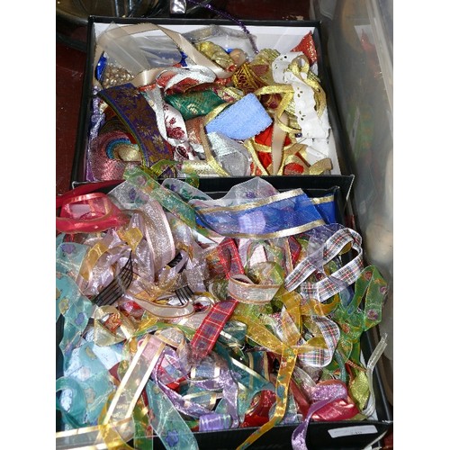 249 - 2 BOXES OF VARIOUS RIBBONS