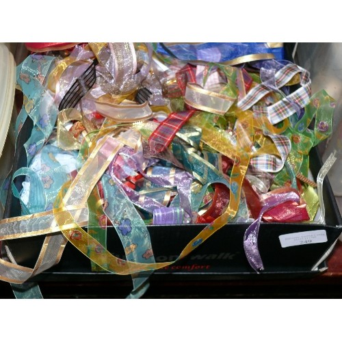 249 - 2 BOXES OF VARIOUS RIBBONS