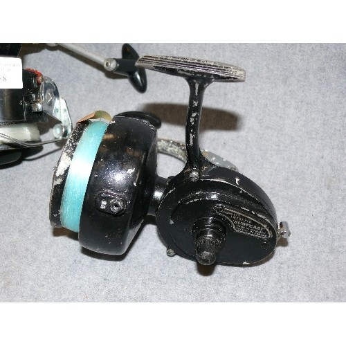 258 - 3 SEA FISHING REELS, A KP MORRITS INTREPID SURFCAST, A DAIWA 7600HR AND A MITCHELL GARCIA 387