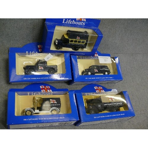 323 - 5 BOXED RNLI VEHICLES BY LLEDO COLLECTABLES