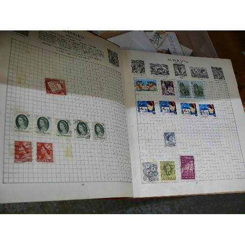 318 - A TRAY OF VARIOUS BRITISH AND FOREIGN STAMPS