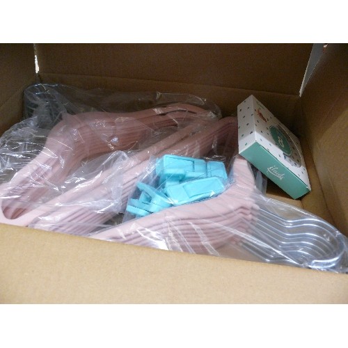 331 - 6 BOXES OF NEW VELVET CHILDREN'S COAT HANGERS