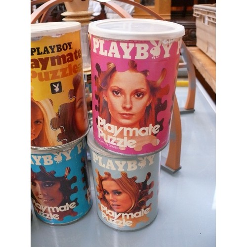 364 - 5 VINTAGE PLAYBOY PUZZLES IN ORIGINAL TUBS