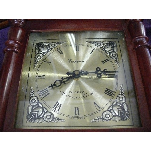 121 - AN EMPEROR QUARTZ WESTMINSTER CHIME WALL CLOCK