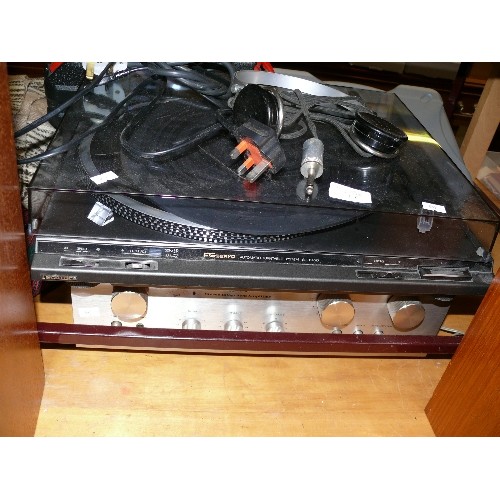 310 - TECHNICS FG SERVO TURNTABLE SYSTEM WITH AMPLIFIER AND A PAIR OF SPEAKERS