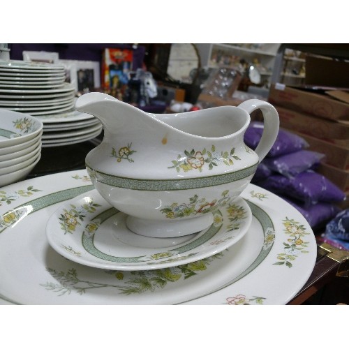 313 - A LARGE ROYAL DOULTON PART DINNER SERVICE 'TONKIN' TO INCLUDE PLATES, TUREENS, GRAVY BOAT, PLATTER E... 