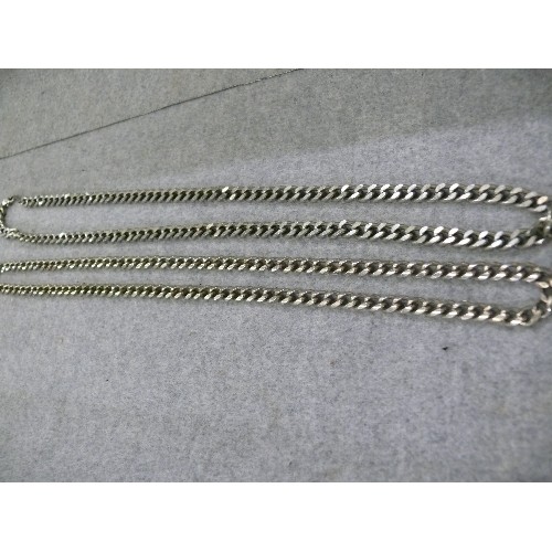 40 - 2 SILVER METAL NECKLACES