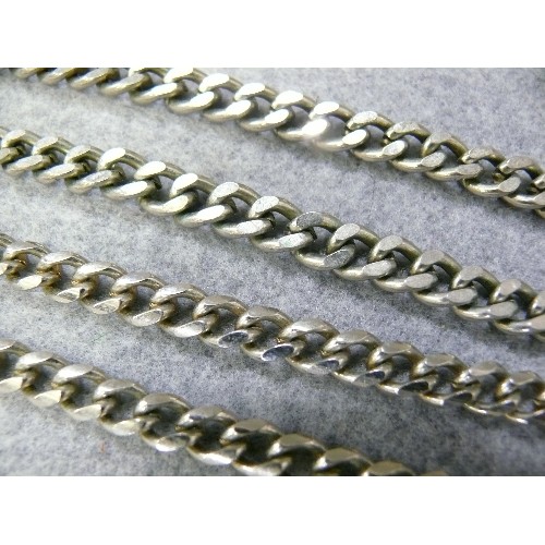 40 - 2 SILVER METAL NECKLACES