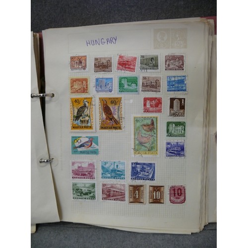 59 - AN OLD STAMP ALBUM WITH STAMP CONTENTS