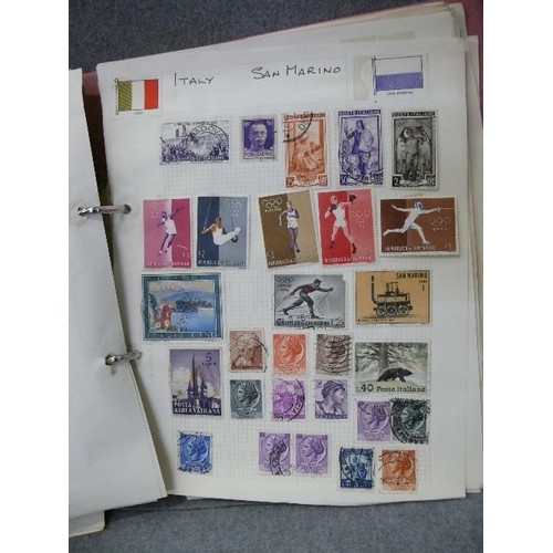 59 - AN OLD STAMP ALBUM WITH STAMP CONTENTS