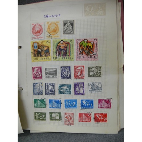 59 - AN OLD STAMP ALBUM WITH STAMP CONTENTS