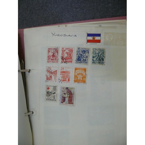 59 - AN OLD STAMP ALBUM WITH STAMP CONTENTS