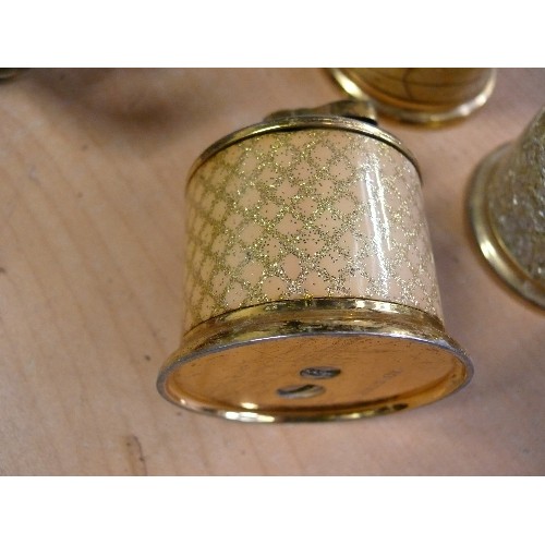 241 - 4 DECORATIVE BRASS TABLE LIGHTERS