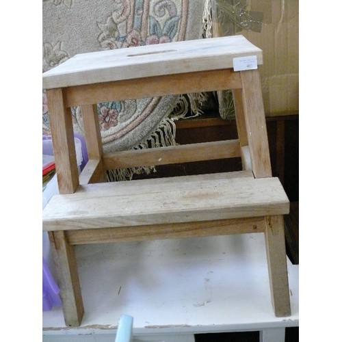 401 - 2 STEP WOODEN STOOL FROM IKEA