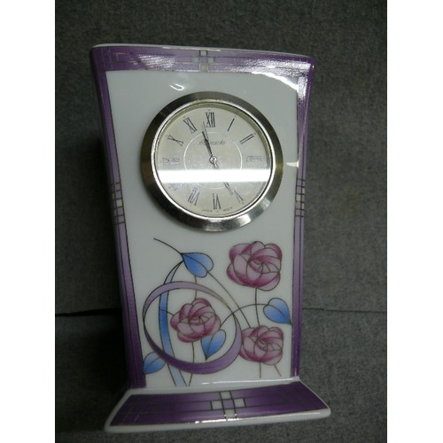 3 - 'MACKINTOSH' STYLE CERAMIC CLOCK BY LEONARDO