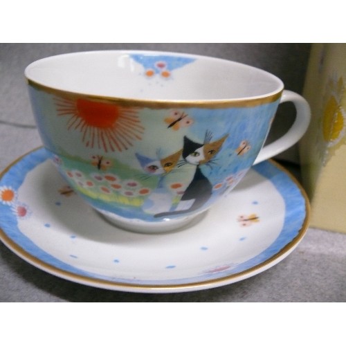 2 - GOEBEL ROSINA WACHTMEISTER CUP AND SAUCER 'ZWEI FREUNDE', WITH BOX