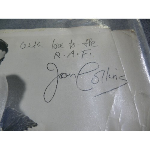 26 - A VERY EARLY PHOTO OF JOAN COLLINS SIGNED TO THE R A F