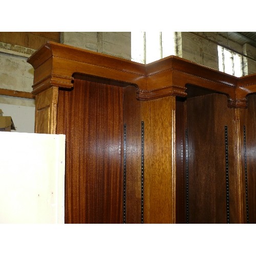 433 - BESPOKE  GOOD QUALITY SOLID WOOD CORNER  BOOKCASE, GOOD SPEC  -  QUITE STUNNING