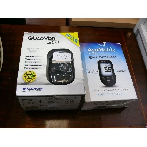 435 - BLOOD GLUCOSE MONITER  BY GLUCOMEN AND ANOTHER BY AGAMATRIX, BOTH NEW AND BOXED