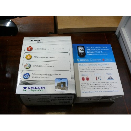 435 - BLOOD GLUCOSE MONITER  BY GLUCOMEN AND ANOTHER BY AGAMATRIX, BOTH NEW AND BOXED