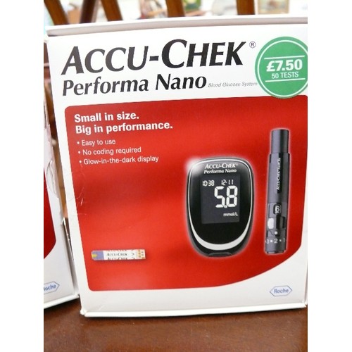 440 - 3 X MOBILE BLOOD GLUCOSE MONITORING SYSTEM BY ACCU-CHEK