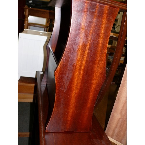 445 - SLIM MAHOGANY MAGAZINE RACK