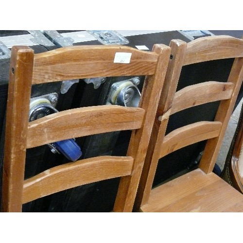 484 - 2 RUSTIC PINE CHAIRS