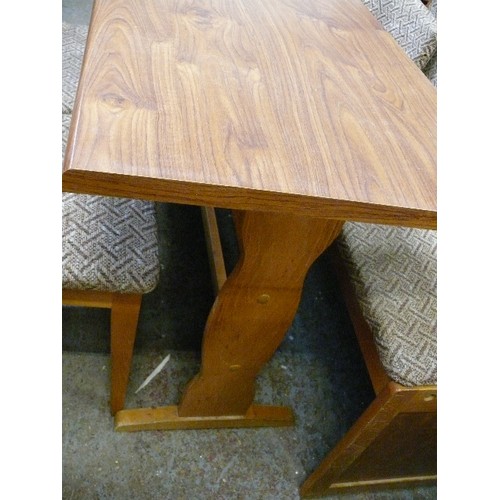 421 - A RETRO CORNER DINING SET BY ENGLISH MAID FURNITURE WITH TABLE