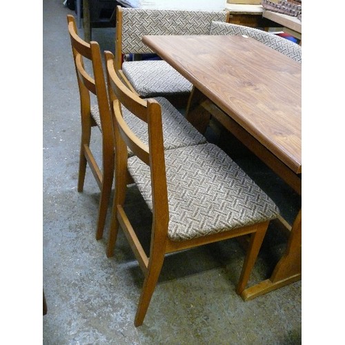 421 - A RETRO CORNER DINING SET BY ENGLISH MAID FURNITURE WITH TABLE