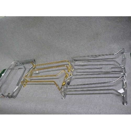 80 - 5 BRAND NEW GLASS HANGERS (TO HANG UNDER CABINET)