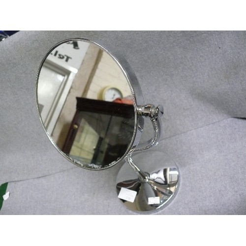 116 - A DECORATIVE SHAVING MIRROR WITH DIAMONTE DETAIL