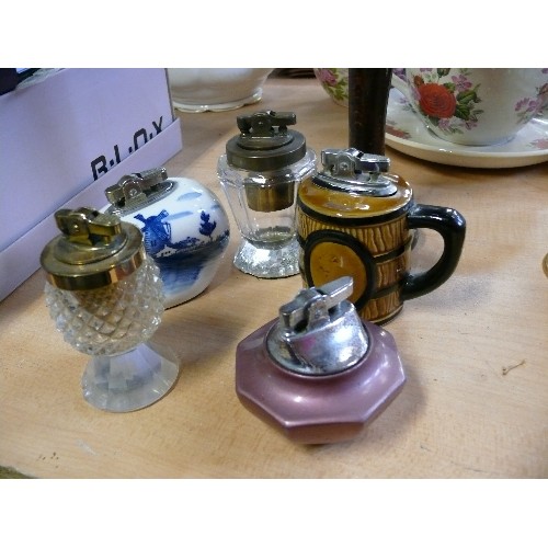 240 - 5 DECORATIVE TABLE LIGHTERS