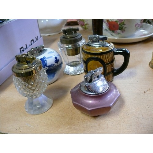 240 - 5 DECORATIVE TABLE LIGHTERS