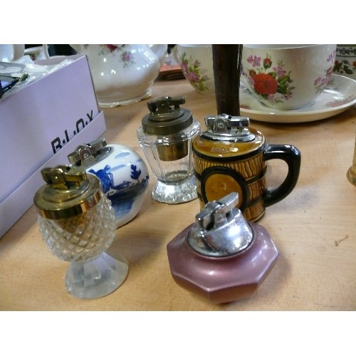 240 - 5 DECORATIVE TABLE LIGHTERS