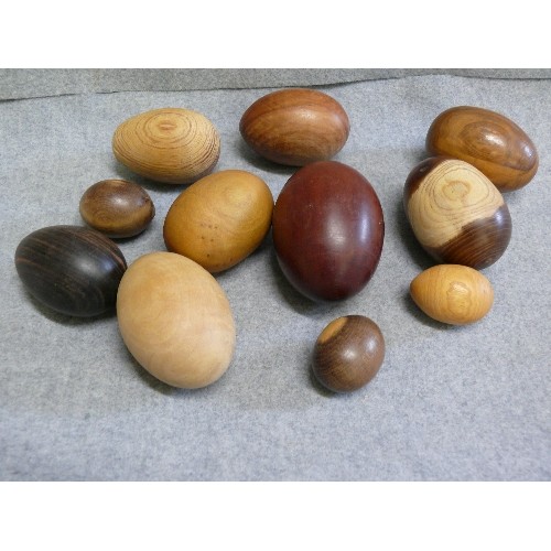 85 - A COLLECTION OF VERY NICE WOODEN EGGS