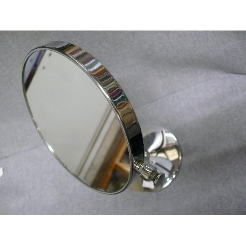 116 - A DECORATIVE SHAVING MIRROR WITH DIAMONTE DETAIL