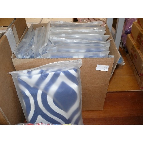 340 - 16 PACKS OF NEW BLUE & WHITE CUSHION COVERS