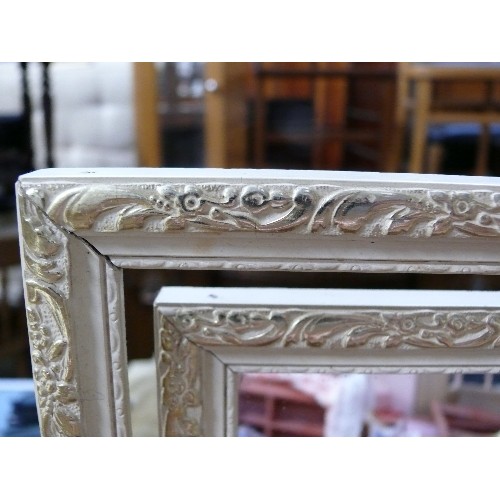 381 - WHITE PAINTED TRIPLE DRESSING TABLE MIRROR