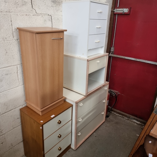 461A - 4 SETS OF BEDROOM CHESTS OF DRAWERS AND A CD STORAGE UNIT