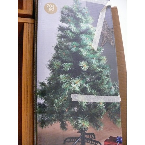 468 - 4FT FESTIVE PINE CHRISTMAS TREE WITH BOX