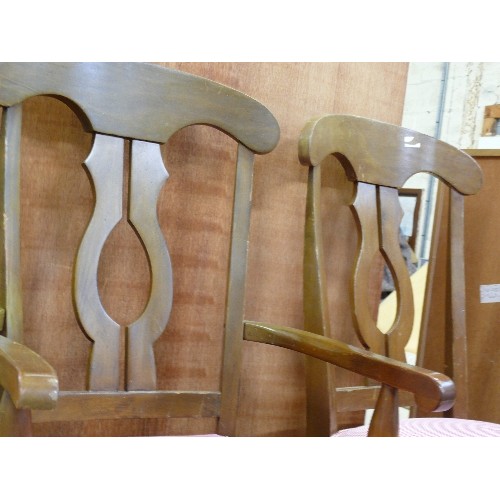 483 - CARVER DINING CHAIR WITH SPIRAL CARVED LEGS AND A MATCHING DINING CHAIR